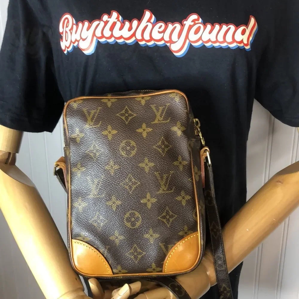LOUIS VUITTON DANUBE PM Monogram Crossbody Shoulder Bag SL0919 with LV Dust Bag